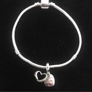 Sterling Silver Heart Charm Bracelet - Always In My Heart